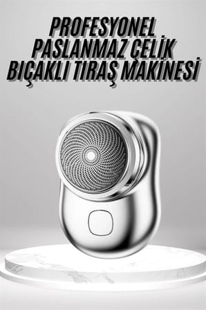 Mey İthalat Mini Sıfır Sakal Yanak Tıraş Makinesi USB Şarjlı Sıfır Sakal Taşınabilir Korumalı