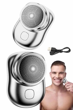 Mey İthalat Mini Sıfır Sakal Yanak Tıraş Makinesi USB Şarjlı Sıfır Sakal Taşınabilir Korumalı