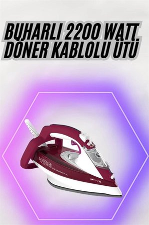 Mey İthalat 2200W Seramik Kaplama Estetik Tasarımı 360 Derece Dönebilir Kablosu Yeni Nesil