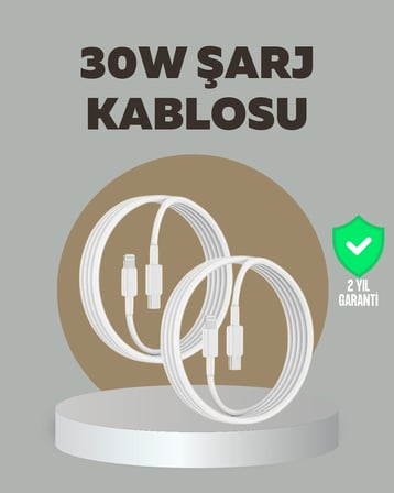 Mey İthalat iPhone iPad Airpods Uyumlu 30W Type-C to Lightning Kablo