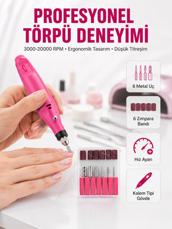 Mey İthalat 6 Uçlu Elektrikli Manikür Pedikür Seti Yeni Nesil