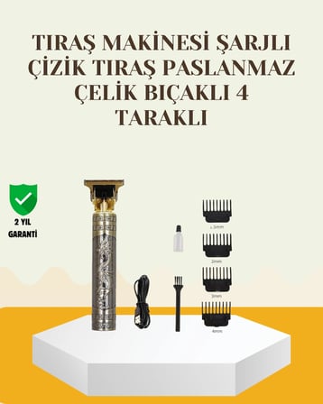 Mey İthalat Şarjlı Titanyum Bıçaklı Saç ve Sakal Kesme Makinesi