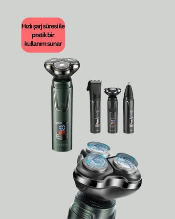 Mey İthalat Kablosuz Şarjlı Çok Amaçlı Tıraş Makinesi