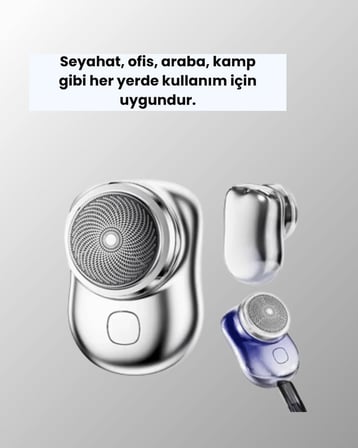 Mey İthalat Tüm vücut bölgelerinde kullanılabilen küçük boy tıraş cihazı