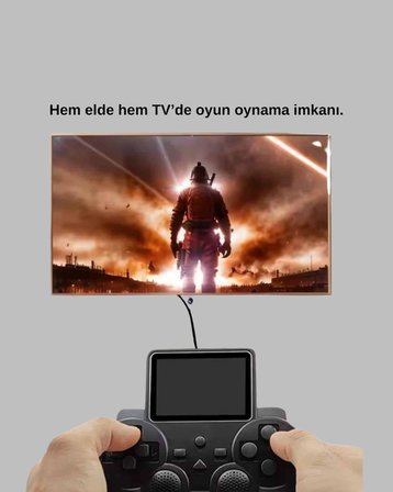 Mey İthalat S10 Gamepad HDMI TV Bağlantılı 520 Klasik Retro Oyun 2025 Seri Orijinal Yeni Nesil