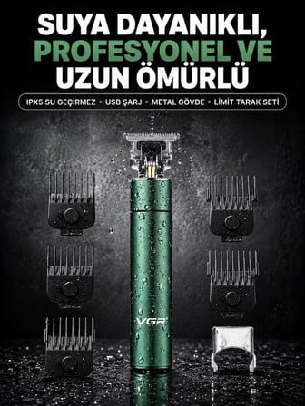 Mey İthalat 4 Limit Taraklı IPX5 Su Geçirmez Saç Kesme Makinesi