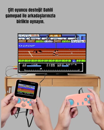Mey İthalat 3.5 İnç LCD Ekranlı 666 Oyunlu Taşınabilir Retro Oyun Konsolu