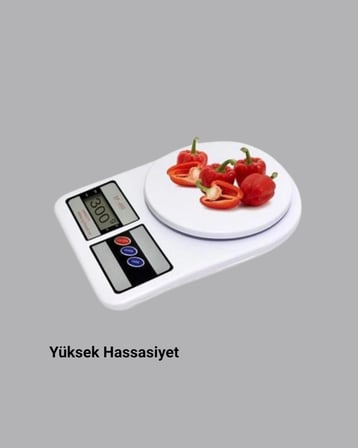 Mey İthalat LCD Ekranlı Hassas Dijital Mutfak Terazisi – 5kg Kapasite, 1g Hassasiyet Yeni Nesil