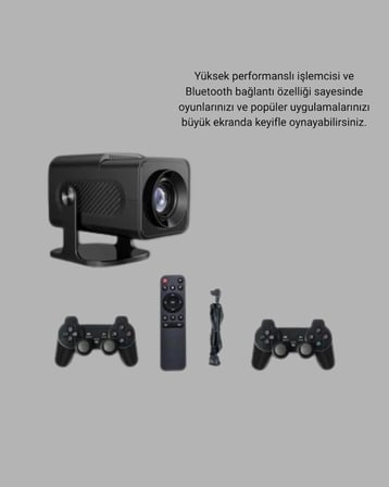 Mey İthalat Android Projeksiyon Game Box – 1280x720p HD Çözünürlük, Bluetooth,HDMI ve USB Girişli