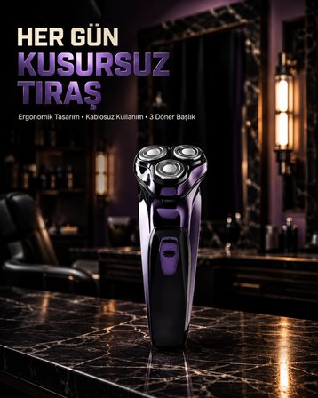 Mey İthalat Kompakt Şarjlı Saç Sakal Tıraş Makinesi Kuru Kullanım Özellikli