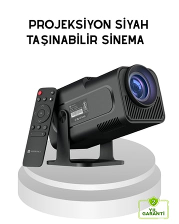 Mey İthalat HDMI USB Girişli Akıllı Projeksiyon Cihazı Taşınabilir Düşük Tüketimli