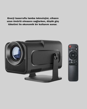 Mey İthalat HDMI USB Girişli Akıllı Projeksiyon Cihazı Taşınabilir Düşük Tüketimli