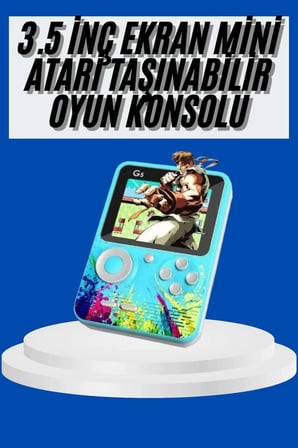 Mey İthalat Çocuklara Özel 4K HD Retro Oyun Konsol El Atari Taşınabilir 500 Oyunlu