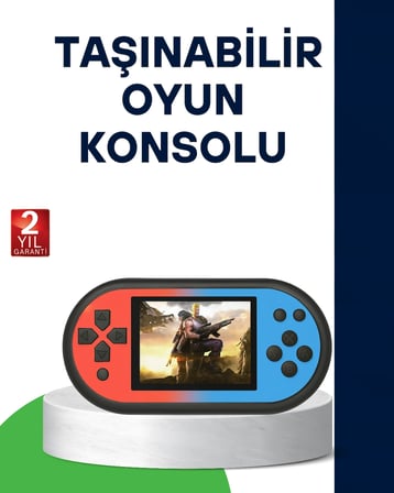 Mey İthalat 520 Oyunlu Taşınabilir Oyun Konsolu HD Ekranlı Retro Eğlence