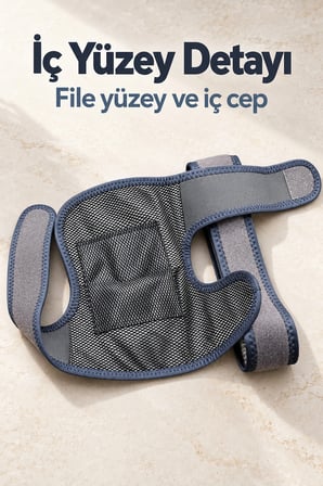 Mey İthalat Dijital Ekranlı Diz Masaj Bandı Cırt Cırtlı