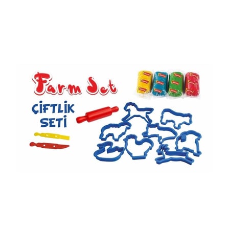 Mey İthalat ERN-588 Orta Kutulu Çiftlik Oyun Hamuru Seti  - Eren Oyuncak