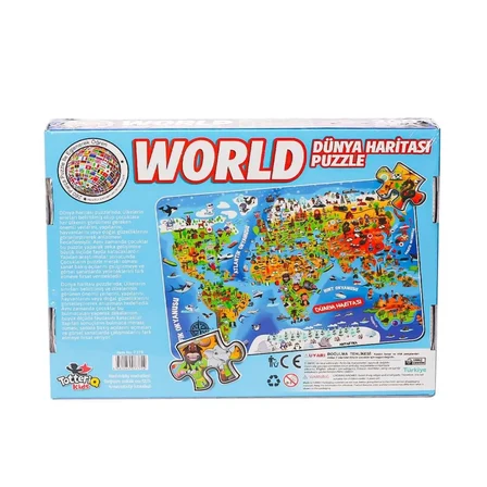 Mey İthalat 7375 Dünya Kültür Haritası Puzzle -Totteriq