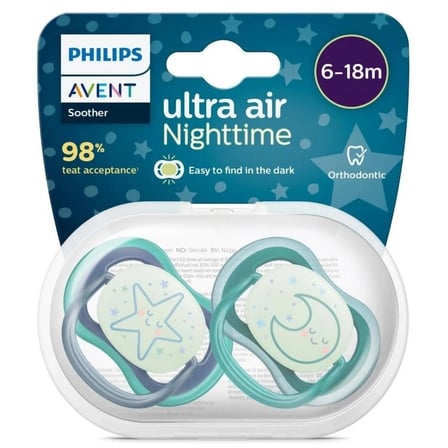 Mey İthalat   Ultra Air Gece Emzik 6-18 Ay Erkek