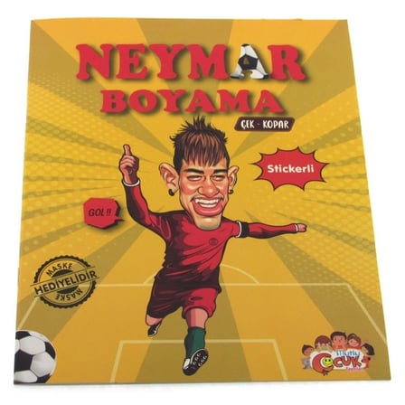 Mey İthalat Neymar Çıkartmalı Maskeli Boyama Kitabı