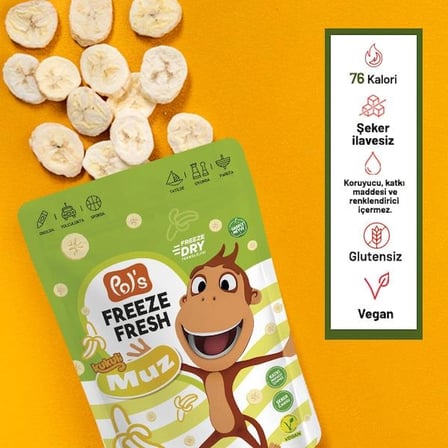 Mey İthalat Freeze Fresh Kukuli Muz 20 Gr