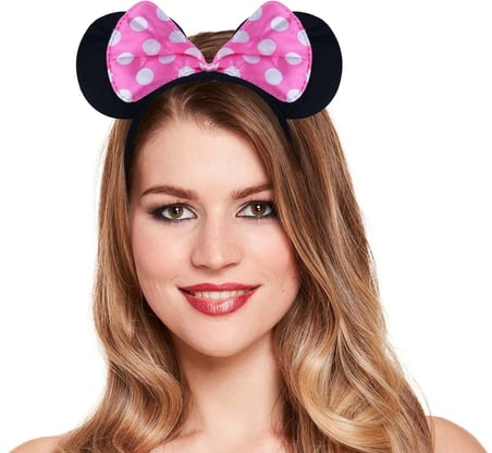 Mey İthalat Pembe Fiyonklu Minnie Mouse Tacı Kulak