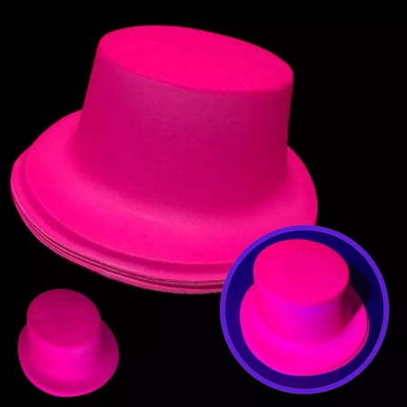 Mey İthalat Neon Partisi Pembe Renk Plastik Fötr Şapka
