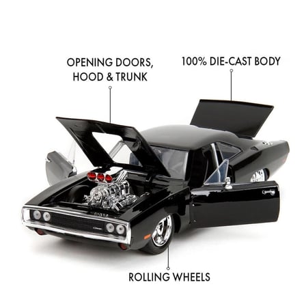 Mey İthalat  253203101 Fast Furious 1970 Dodge Charger 1:24