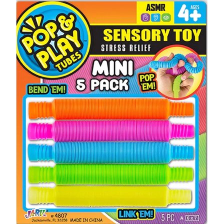 Mey İthalat Pop & Play Tubes Duyusal Stres Oyuncağı  5'li