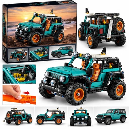 Mey İthalat 42227 Technic Jeep Wrangler Rubicon SUV 723 parça +10 yaş