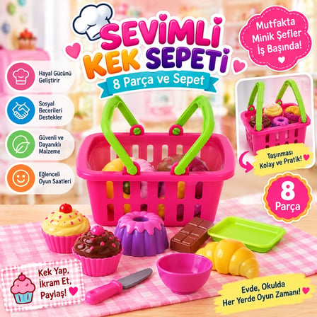 Mey İthalat ENF-39220 SEVİMLİ KEK SEPETİ