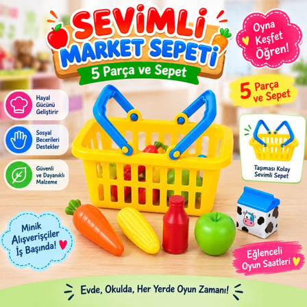 Mey İthalat ENF-39222 SEVİMLİ MARKET SEPETİ