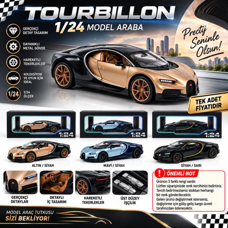 Mey İthalat 1/24 Tourbillon Model Araba (adet fiyatıdır)