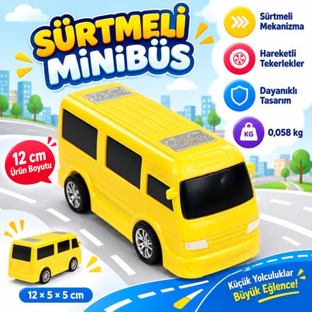 Mey İthalat URT004-09 BY ŞEHRİN KIRILMAZLARI SÜRMELİ MİNİBÜS (adet fiyatıdır)