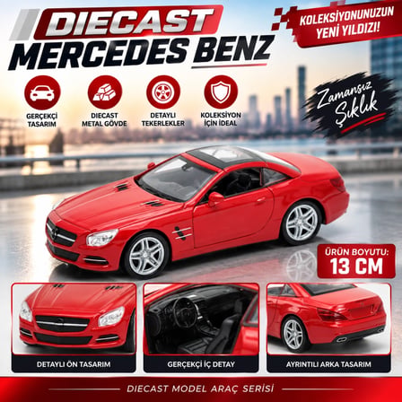 Mey İthalat 43662 DIECAST MERCEDES BENZ SL550
