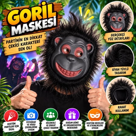 Mey İthalat Eva Goril Maskesi – Sırıtan Goril