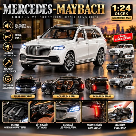 Mey İthalat KZL-M331-1 KUT 1 24 MERCEDES MAYBACH 24 (adet fiyatıdır)