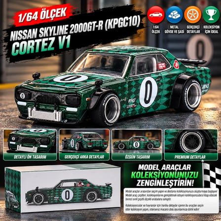 Mey İthalat x Kaido House 1/64 Nissan Skyline 2000GT-R (KPGC10) Cortez V1