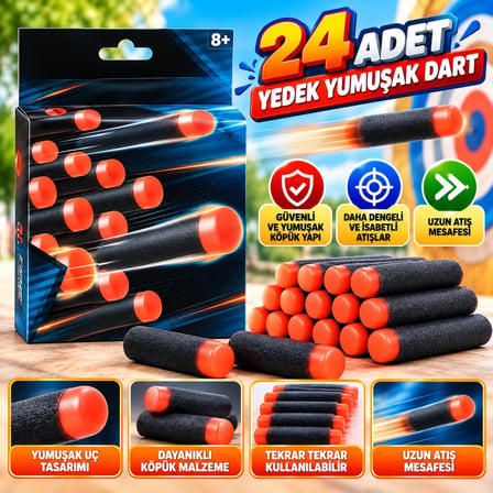 Mey İthalat 24 lü Yedek Yumuşak Dart