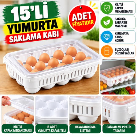 Mey İthalat 15liYumurta Saklama Kabı