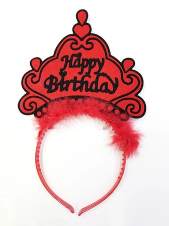 Mey İthalat Happy Birthday Yazılı Neon Renk Taç 12 Adet