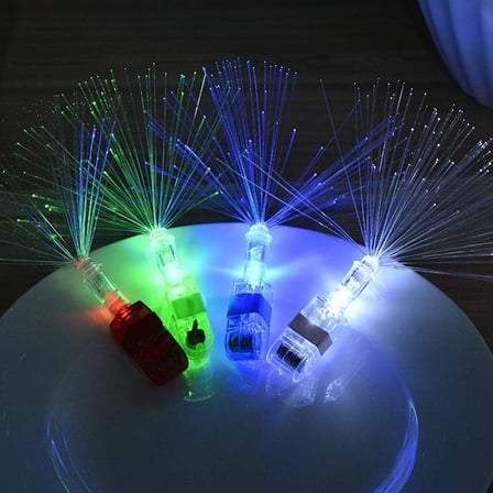 Mey İthalat Led Işıklı Renkli Püsküllü Parmak Işığı 4 Renk 4 Adet