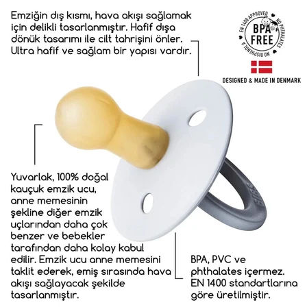 Mey İthalat   Kauçuk Emzik 0-6 Ay Cloud Glow