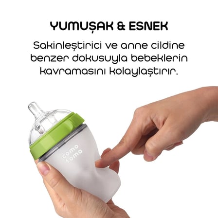 Mey İthalat Antikolik Silikon Biberon 250 ml 3-6 Ay Yeşil