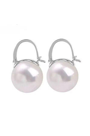 925 Ayar Gümüş 14 Mm İnci Küpe