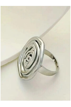 Geometrik Ayarlanabilir Çelik Yüzük