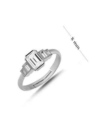 925 Ayar Gümüş Ayarlanabilir Baget Yüzük