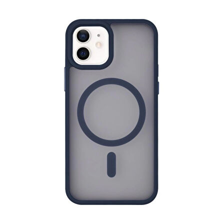 iPhone 12 "Cam Hediyeli" Tam Korumalı Yanları Renkli Silikon Kılıf Magsafe Şarj Destekli