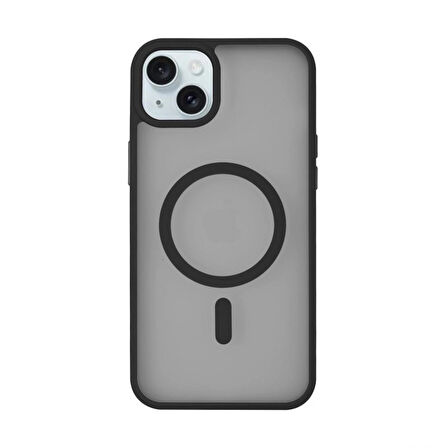 iPhone 15 Plus "Cam Hediyeli" Tam Korumalı Yanları Renkli Silikon Kılıf Magsafe Şarj Destekli