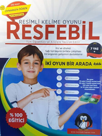 Resimli Kelime Oyunu Resfebil-Korunaklı Poşetle