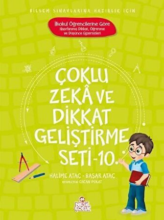 Çoklu Zeka ve Dikkat Geliştirme Seti (10 Kitap)-Korunaklı Poşetle